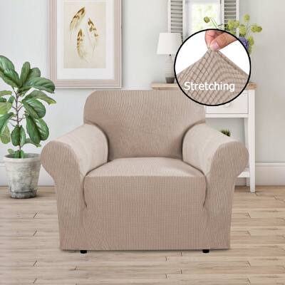 PrimeBeau 1-Piece Jacquard Stretchy Slipcover Loveseat Size - 7598