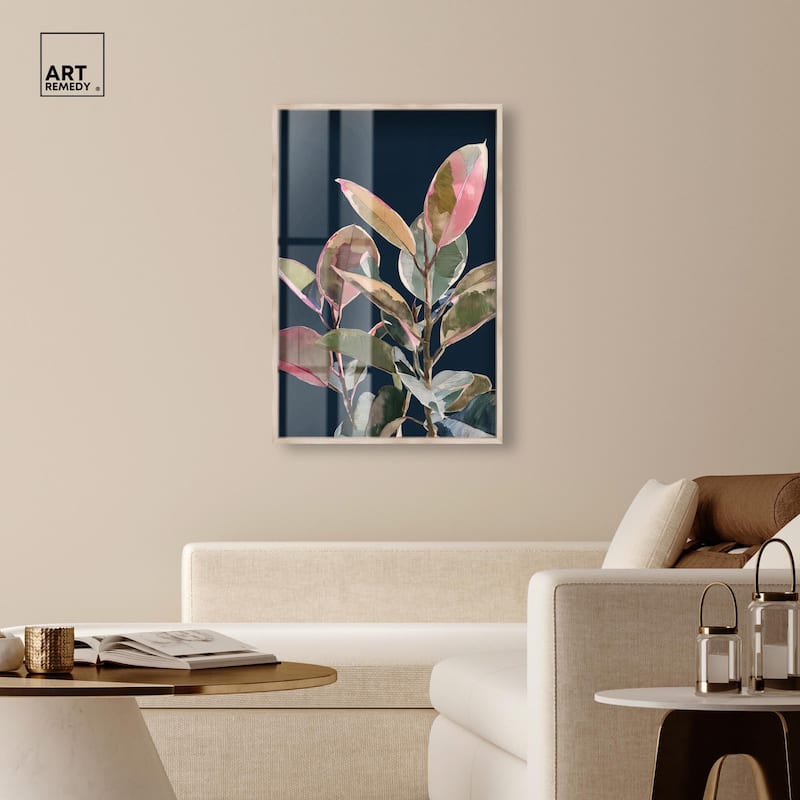 Fuchsia Frond II Shadowbox by Art Remedy