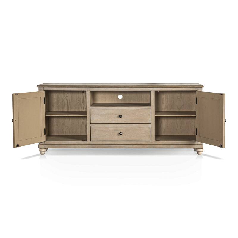 Furniture of America Trenden Farmhouse 72-inch Solid Wood 2-Drawer TV Stand