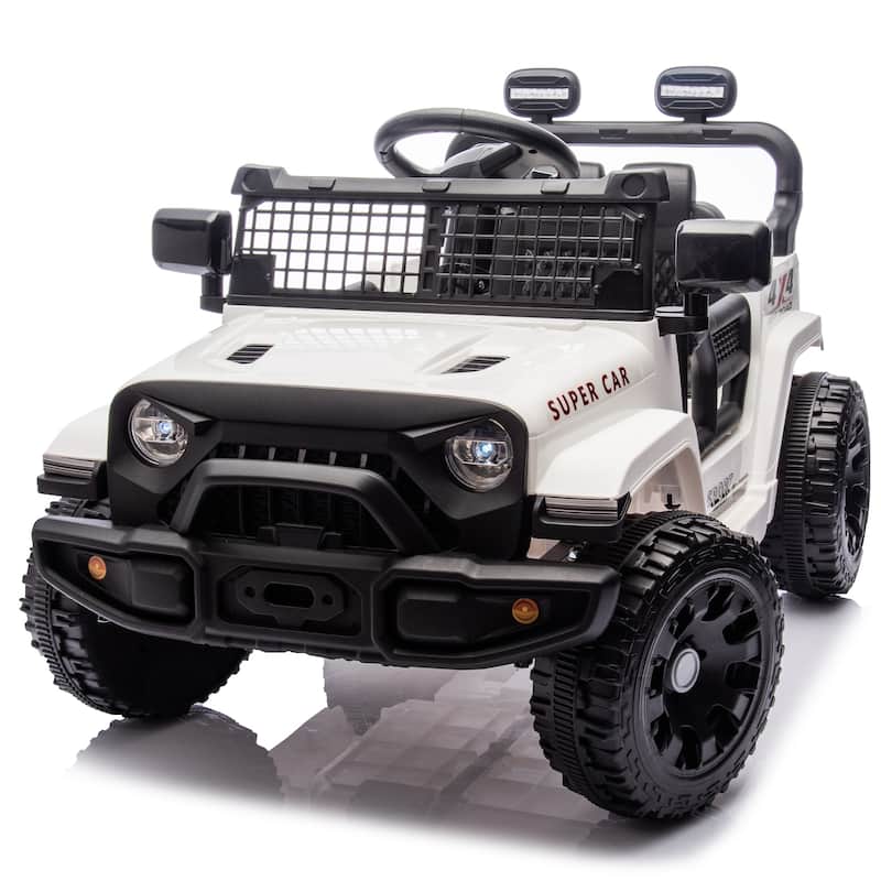 24V Kids Electric Ride-On Car with Remote Control, Ages 3+, 2WD & Bluetooth - White