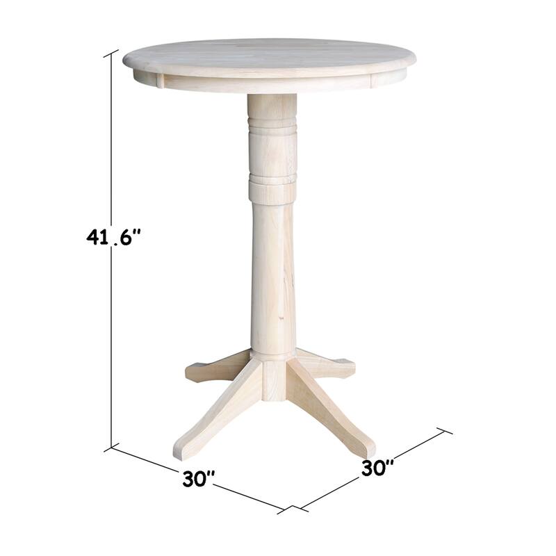 30" Round Pedestal Dining Table - Unfinished