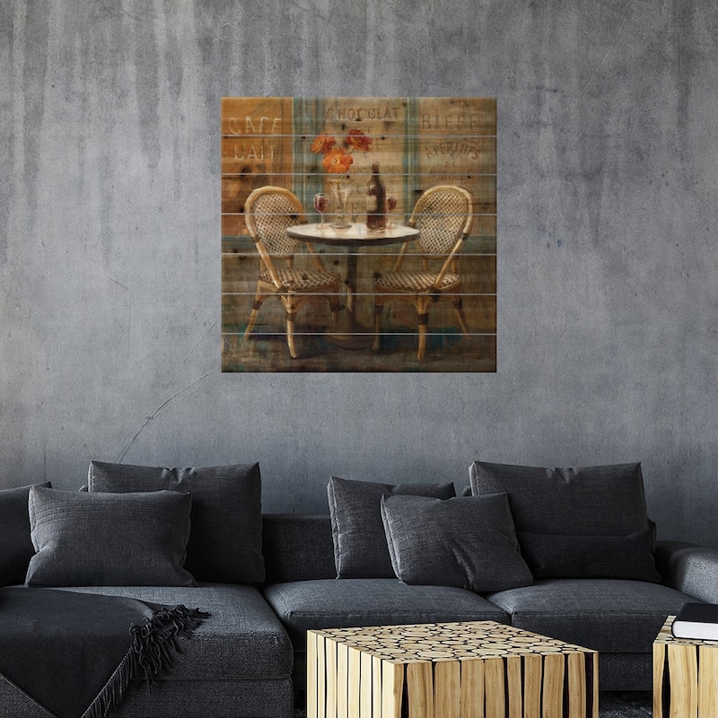 Meet Me at Le Cafe I Print On Wood by Danhui Nai - Multi-Color