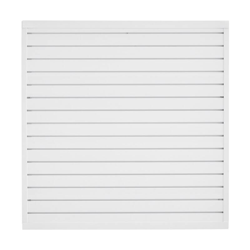 PVC Garage Slat Wall Panel with Modular Design and Suitable for Both Indoor and Outdoor Use - 16 sq.ft - White