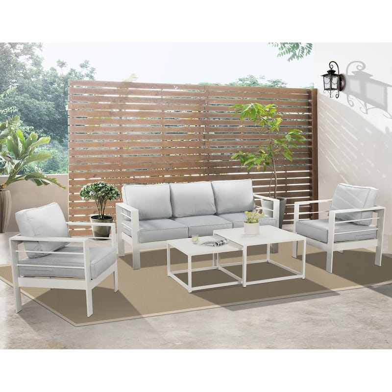 Royalcraft 5 pcs Aluminum Outdoor Patio Conversation Set