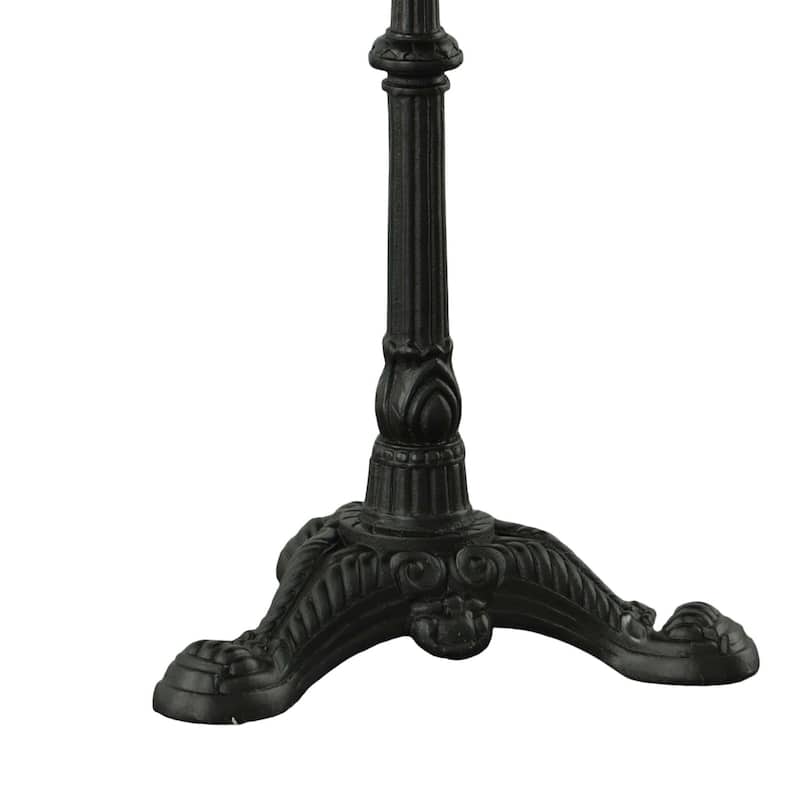 Round Top Wooden Bistro Table - 30" - Chestnut Brown and Black