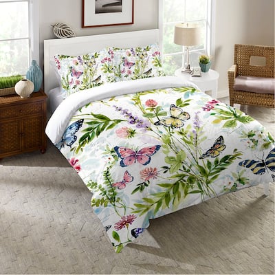 Laural Home Watercolor Butterflies Comforter