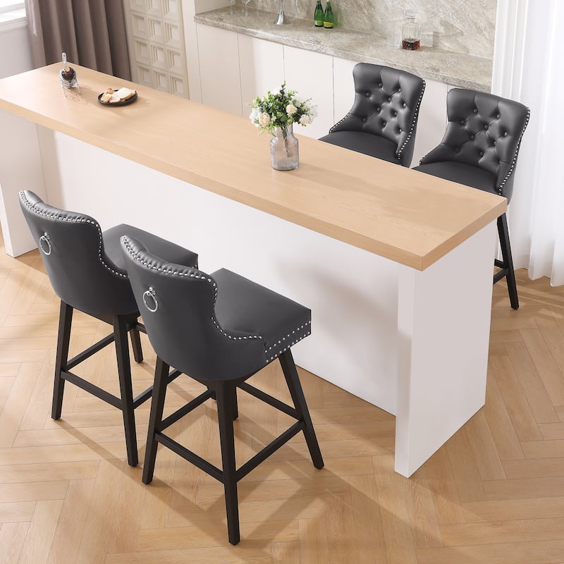 26"/30" Faux Leather Swivel Counter or Bar Height Stools