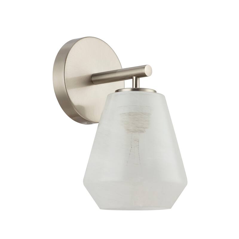 Artcraft Brooke 1-Light Wall Sconce - Wispy White Glassware Shade