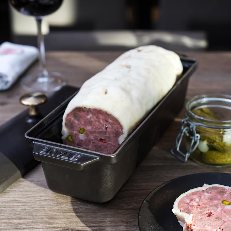 Staub Cast Iron 1.5-qt Large Rectangular Terrine - Matte Black