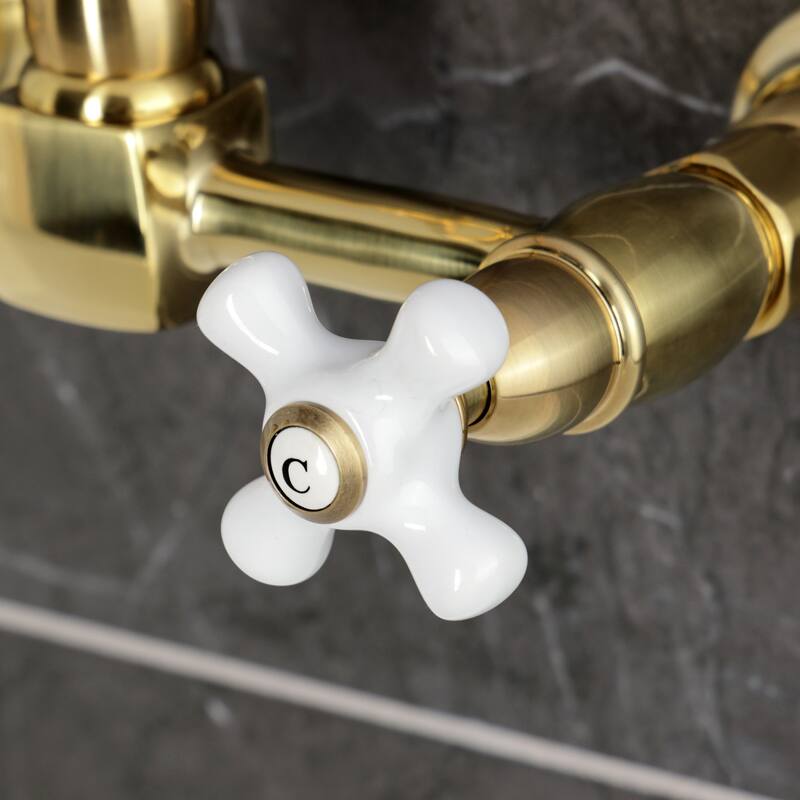 Heritage Two-Handle Wall Mount Bridge Kitchen Faucet