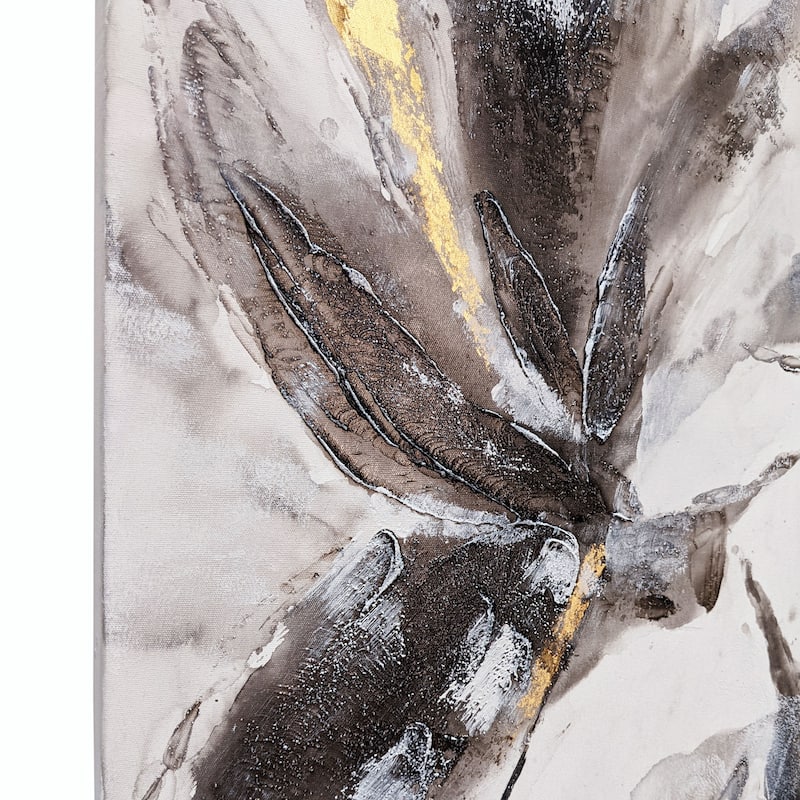 Opulent Petals, Hand Painted Canvas, unframed 20" x 60"