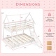 preview thumbnail 10 of 19, Twin Over Queen Bunk Bed Wooden Kids Bed with Climbing Nets and Ramp