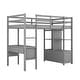 preview thumbnail 24 of 23, Elegant & Multifunctional Design Twin Size Loft Bed with Built-in Desk with 2 Drawers, and Storage Shelves, Space Saving, White