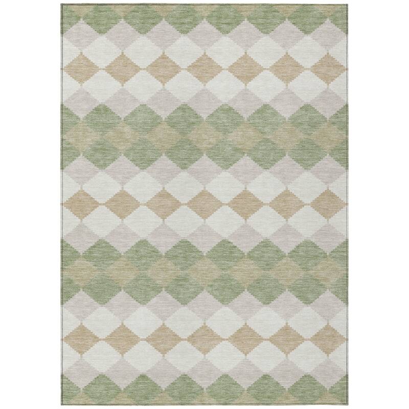 HomeRoots Geometric Transitional Rectangle Outdoor Rug