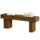 preview thumbnail 13 of 13, 63" Solid Wood Entryway Bench, Extra Long Bed End Dining Bench for Kitchen Living Room Bedroom