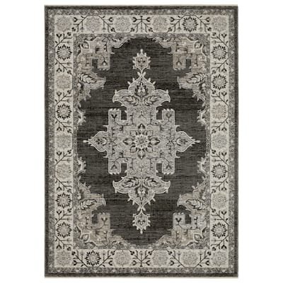 Style Haven Cádiz Medallion Grey/ Beige Area Rug