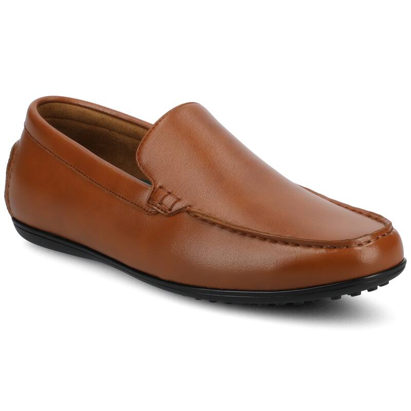 Vance Mens Sergio Slip-on Venetian Driving Loafer - Tan - 11.5
