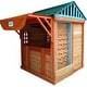 preview thumbnail 1 of 4, Outdoor Playhouse for Kids Pretend Play Wooden Game House with Canopy Working Door Windows Flowerpot Holder Gifts - brown brown