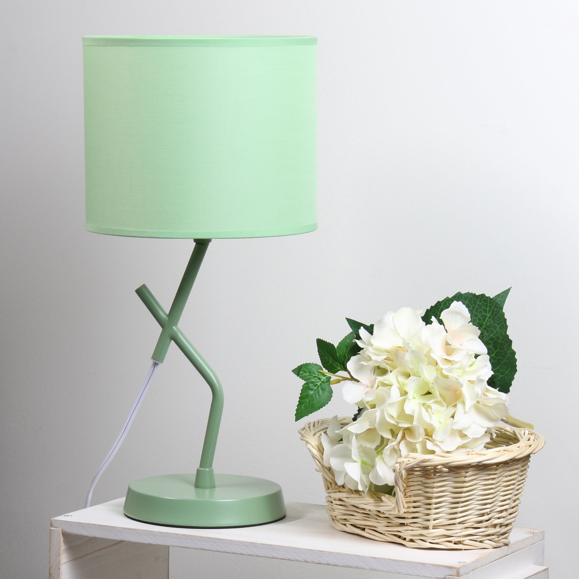 Abstract Angular Table Lamp with Drum Shade - 17