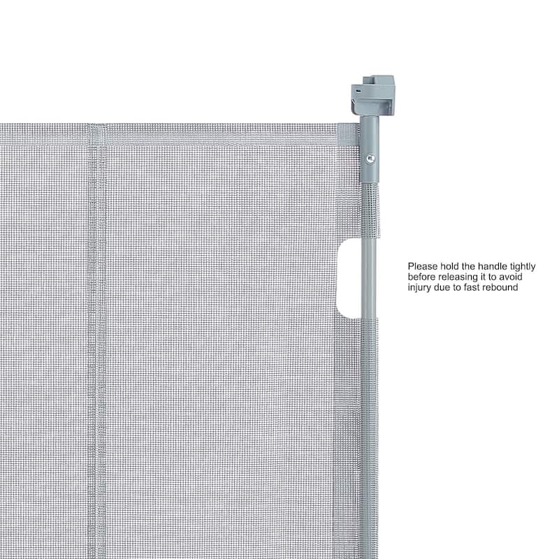 Mesh Foldable Wide Retractable Baby Gate Suitable for Playrooms Kitchens Or Hallways