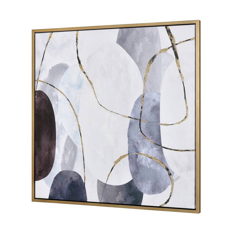 Elk Home Kenner Gray Fabric 39.25 Inch Wide Wall Art