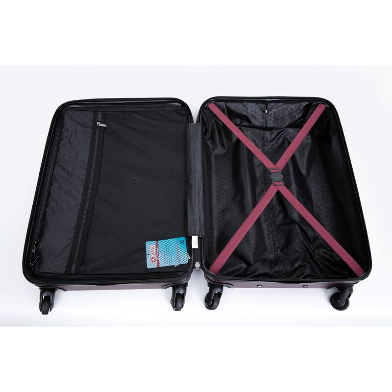 High Quality 3 Piece Hard-Shell Luggage Sets, ABS Lightweight Suitcase with Telescoping Handles and Spinner Wheels & TSA Lock