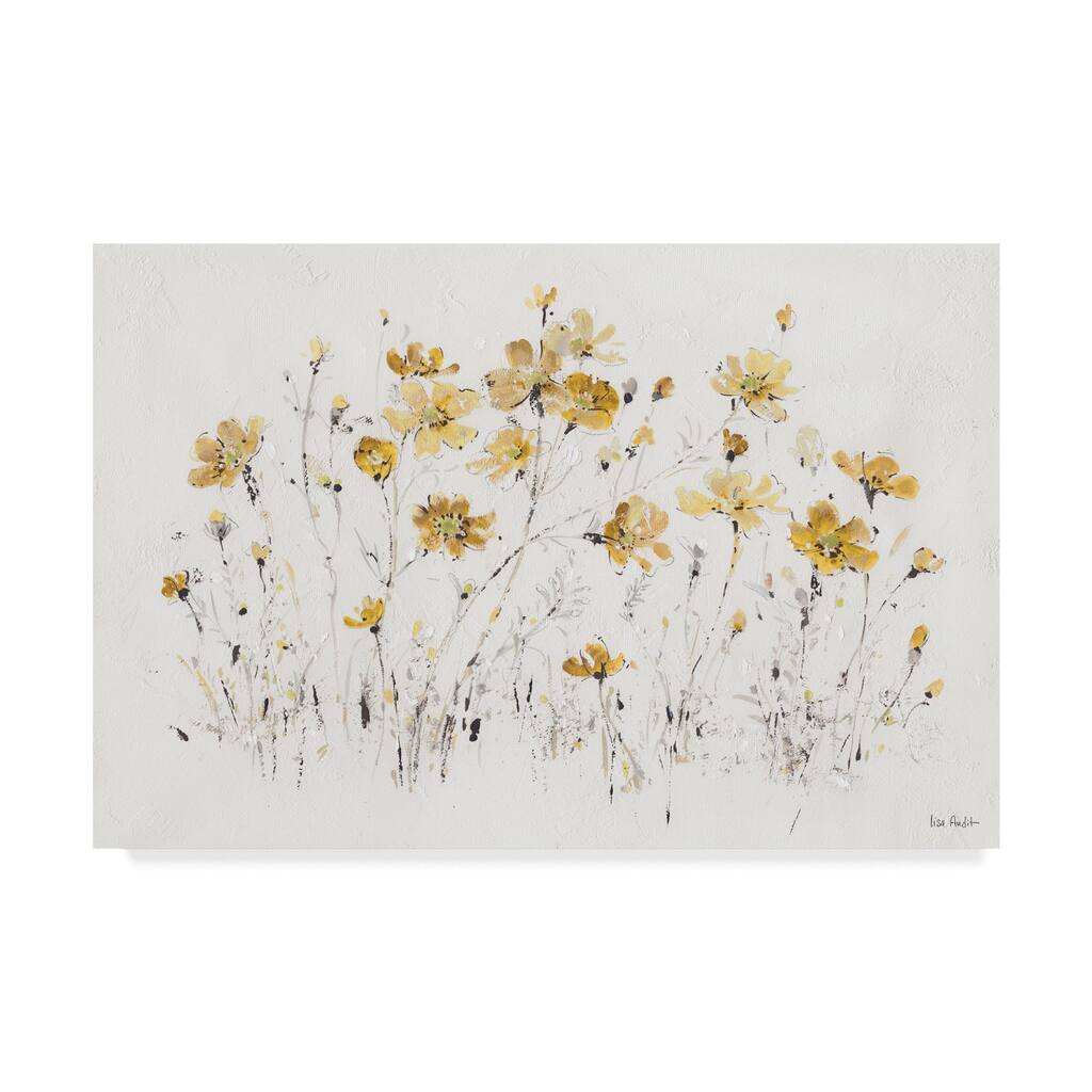 Lisa Audit 'Wildflowers I Yellow' Canvas Art