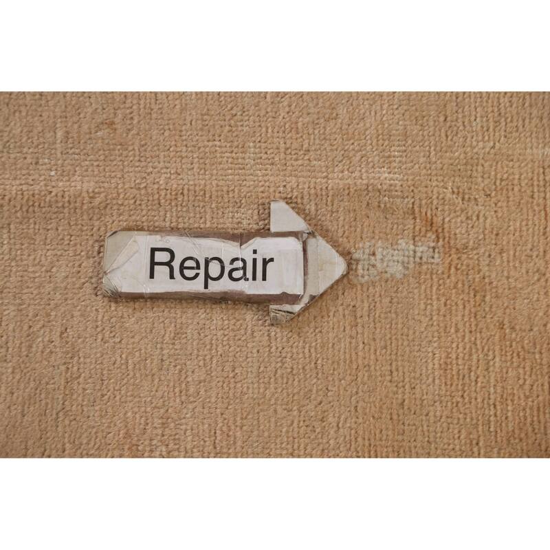 Hand Knotted Oriental 100% Wool Carpet Traditional Floral Beige & Ivories Art Deco Area Rug - 12' 10'' X 9' 5''