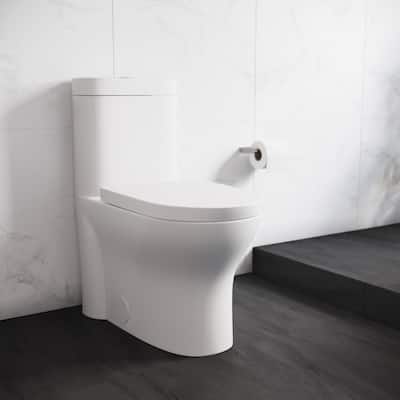 Swiss Madison SM-1T108 Monaco One Piece Elongated Dual 0.8/1.28 GPF Toilet - White