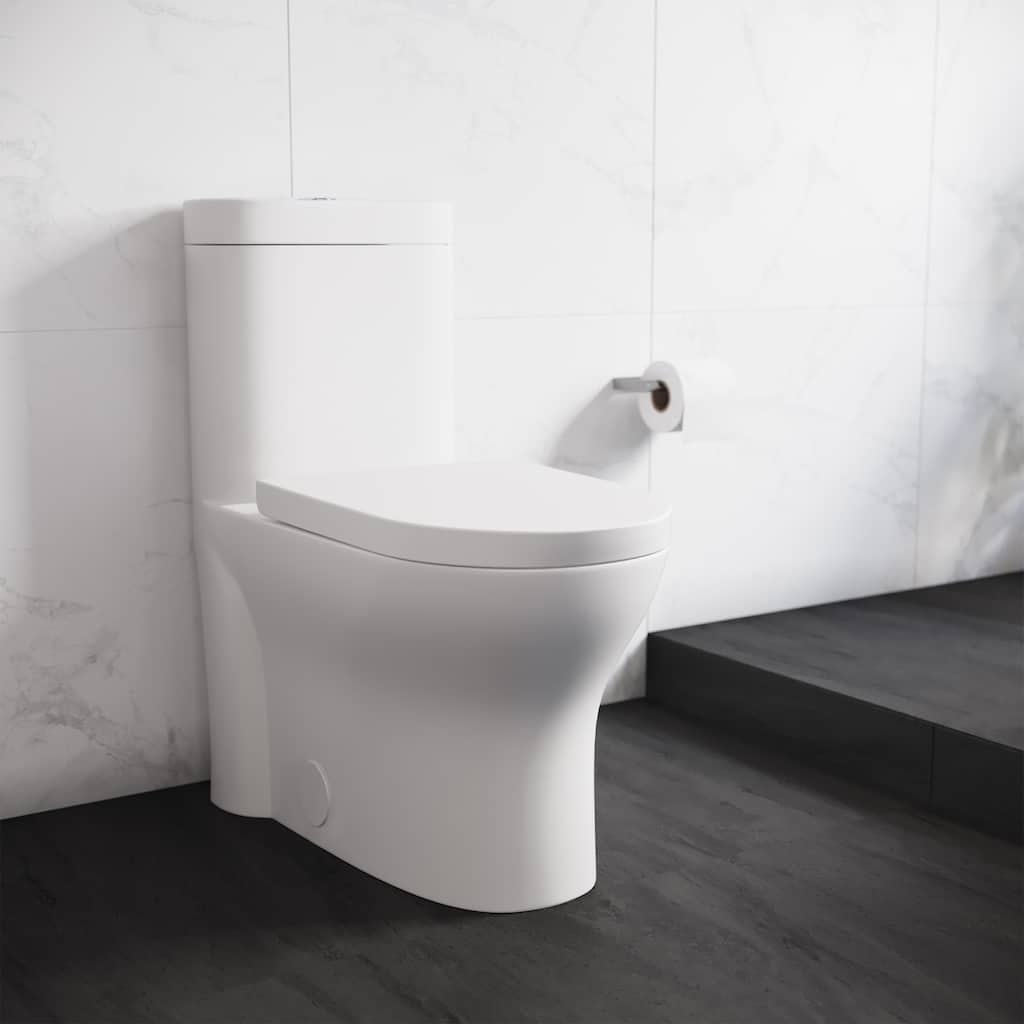 Swiss Madison SM-1T108 Monaco One Piece Elongated Dual 0.8/1.28 GPF Toilet - White