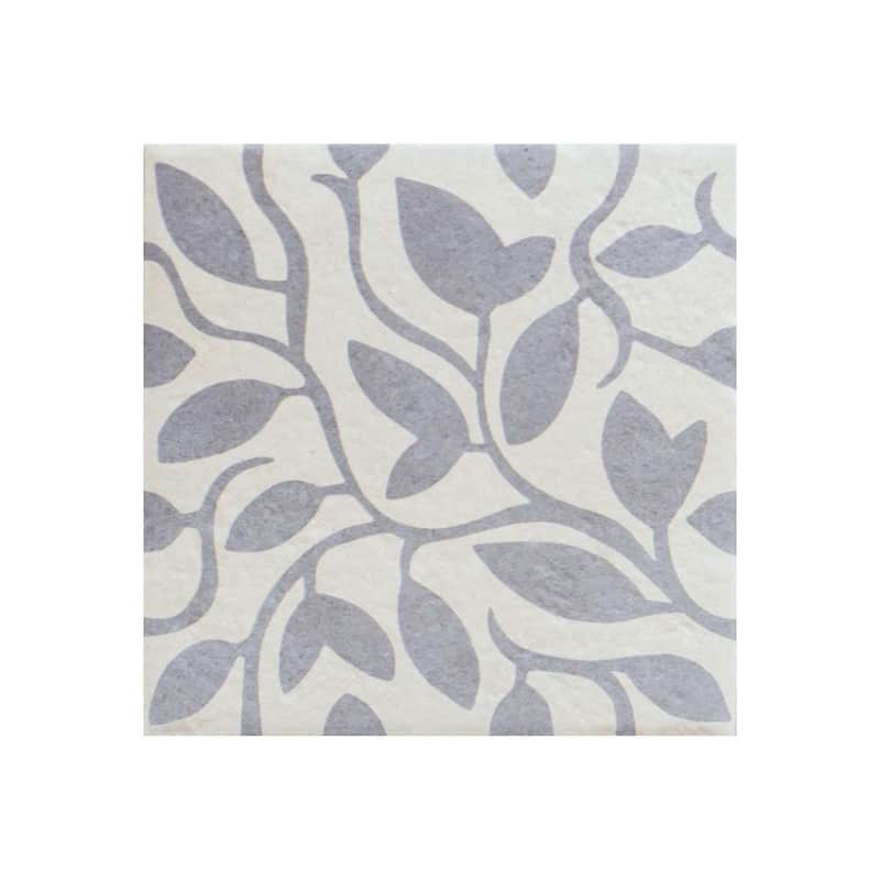 Verity Vine 8x8 Matte Porcelain Encaustic Tile - Floor, Wall, Backsplash