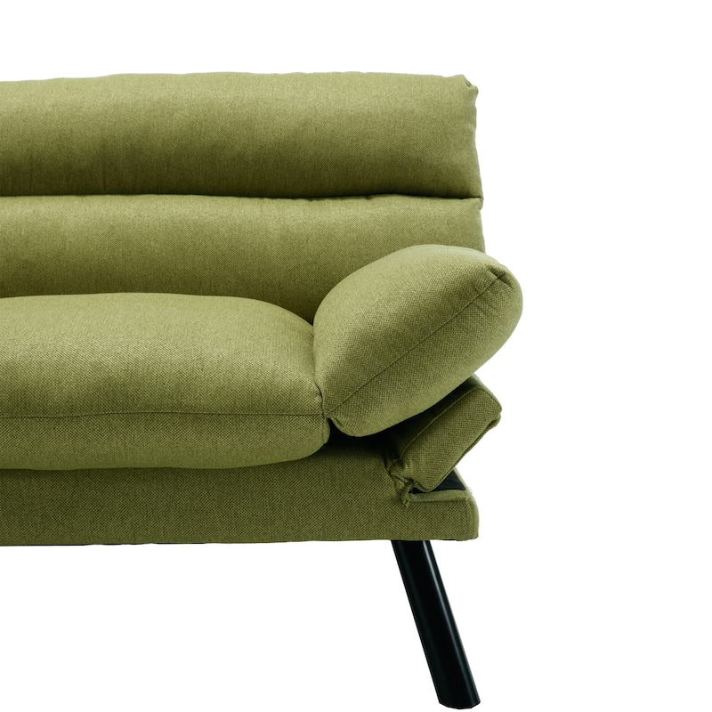 70.08" Teddy Fabric 2-Seater Loveseat Sofa with Thick Cushions, Metal Legs, and 600LB Weight Capacity