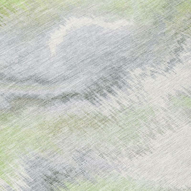 Machine Washable Indoor/ Outdoor Abstract Watercolor Chantille Rug