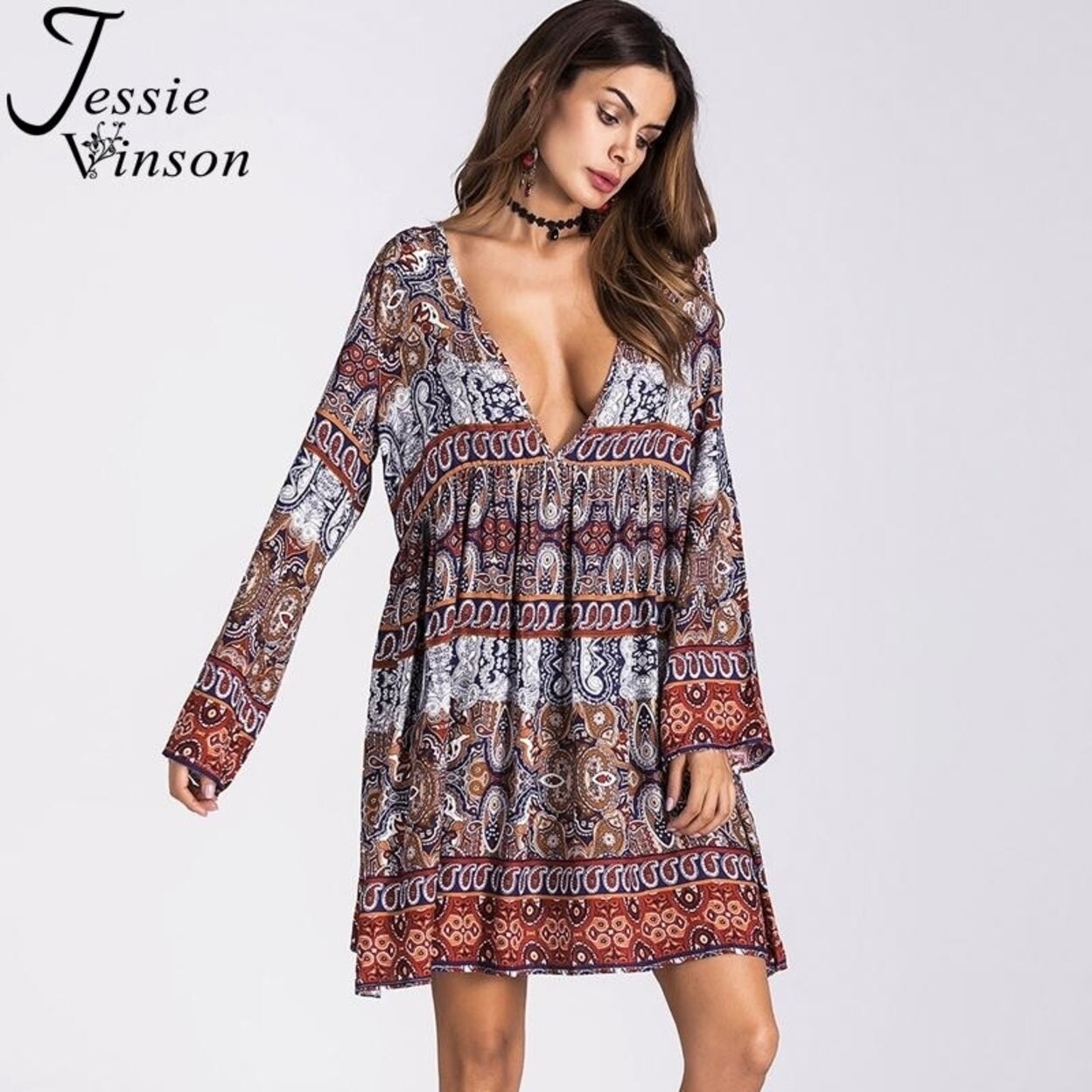 women's plus size boho dresses
