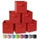 preview thumbnail 1 of 2, (Set of 6) Collapsible Fabric Cubes, 11" Storage Bins - N/A