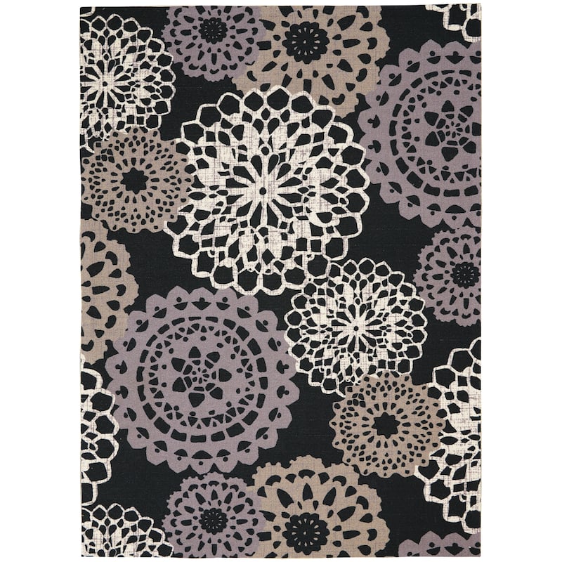 Waverly Sun N' Shade Retro Floral Indoor/ Outdoor Area Rug
