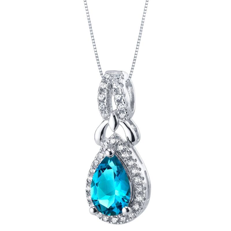 1.5 ct London Blue Topaz Pendant in Sterling Silver