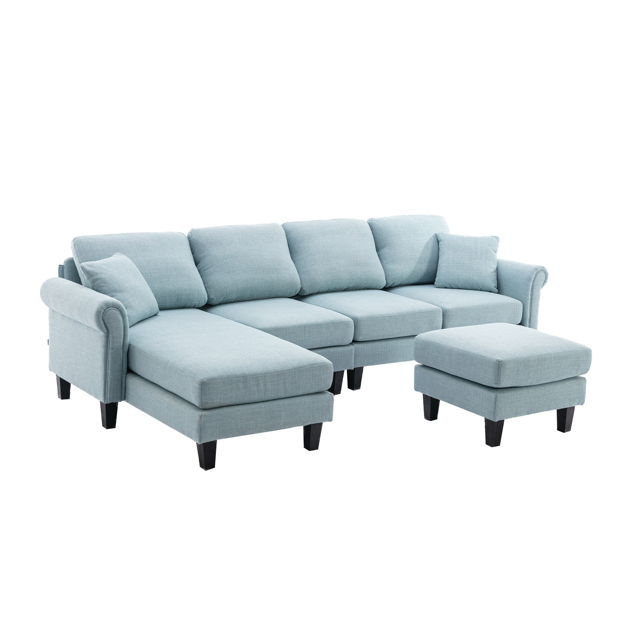 Baby blue sectional sofa cheap