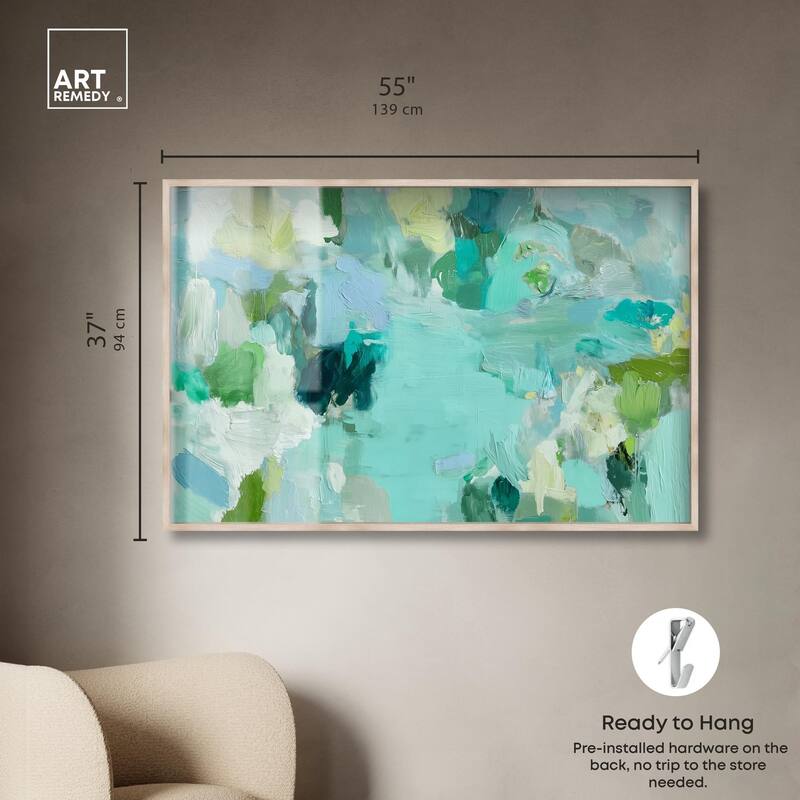 Alista Green Blues Shadowbox by Art Remedy