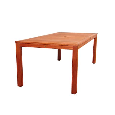 Amazonia Aladder Outdoor Patio Wood Dining Table