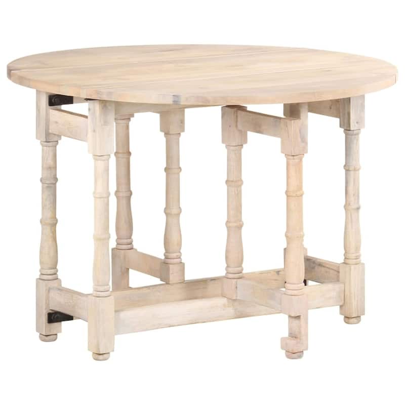 vidaXL Dining Table Kitchen Table Dining Room Table Round Solid Mango Wood