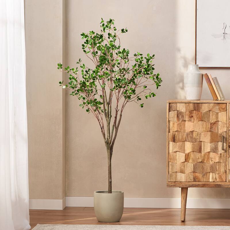 150cm Artificial Milan Leaf Bonsai - Green