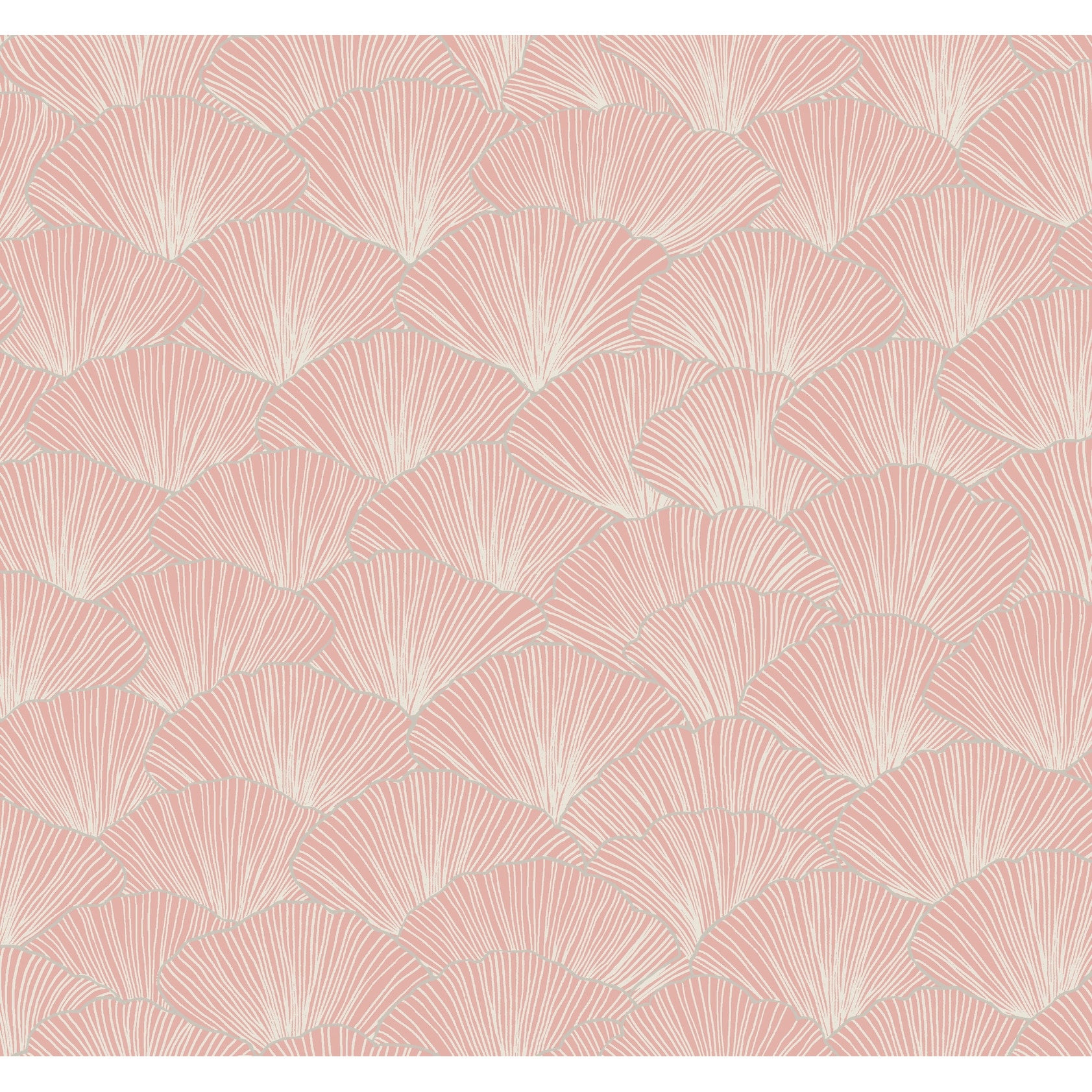 Candice Olson Luminous Gingko Coral Wallpaper