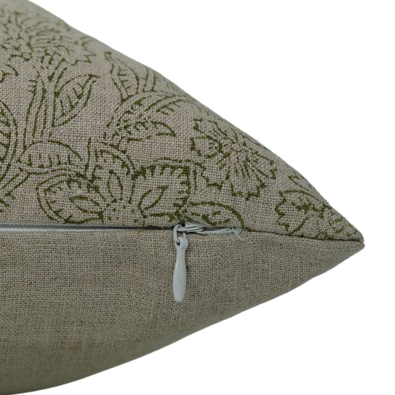 Linen Bohemian Block print pillow Cover- Jarul