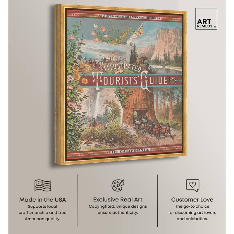 Tourists' Guide to California Canvas by Art Remedy