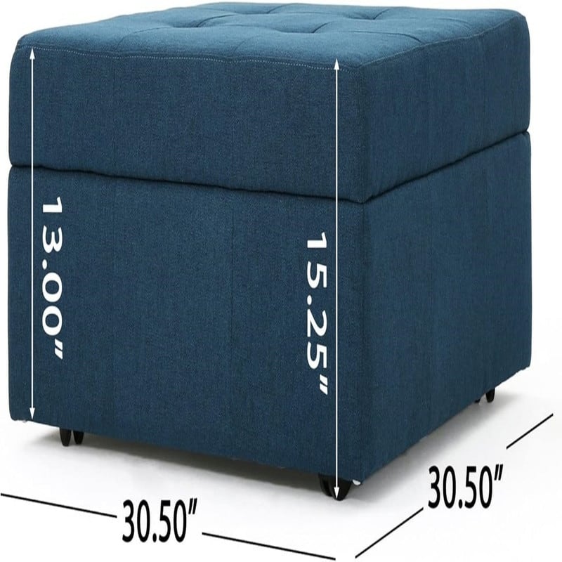 Storage Ottoman Navy Blue