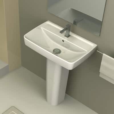 Nameeks CeraStyle 035100U-PED-One Hole Duru 22-5/8" Rectangular