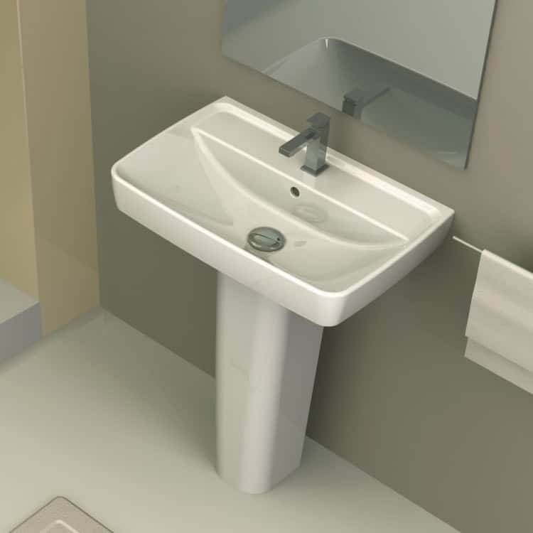 Nameeks CeraStyle 035100U-PED-One Hole Duru 22-5/8" Rectangular