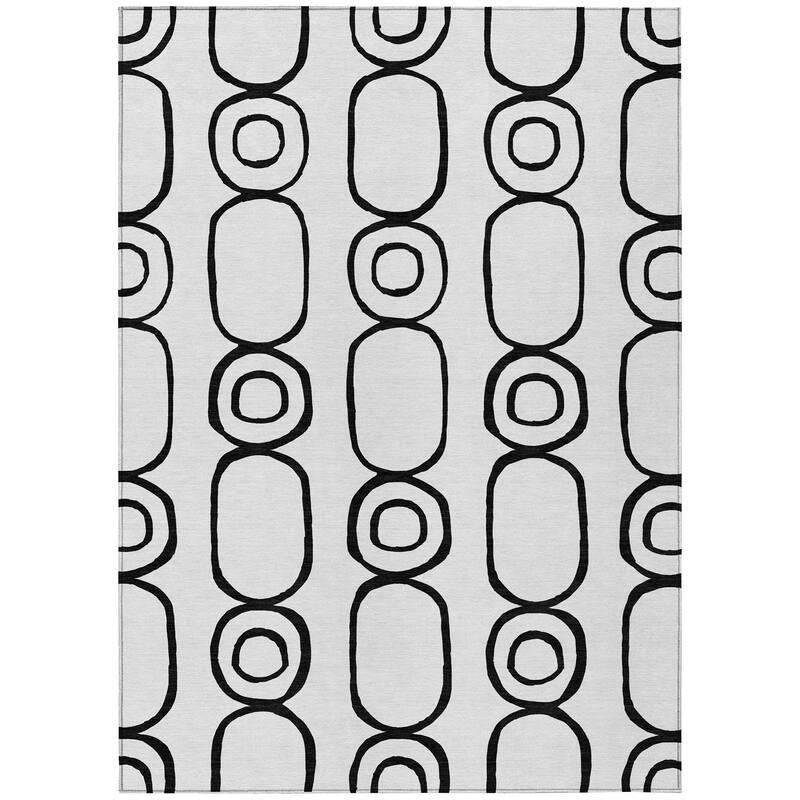 Machine Washable Indoor/ Outdoor Modern Vibe Chantille Rug