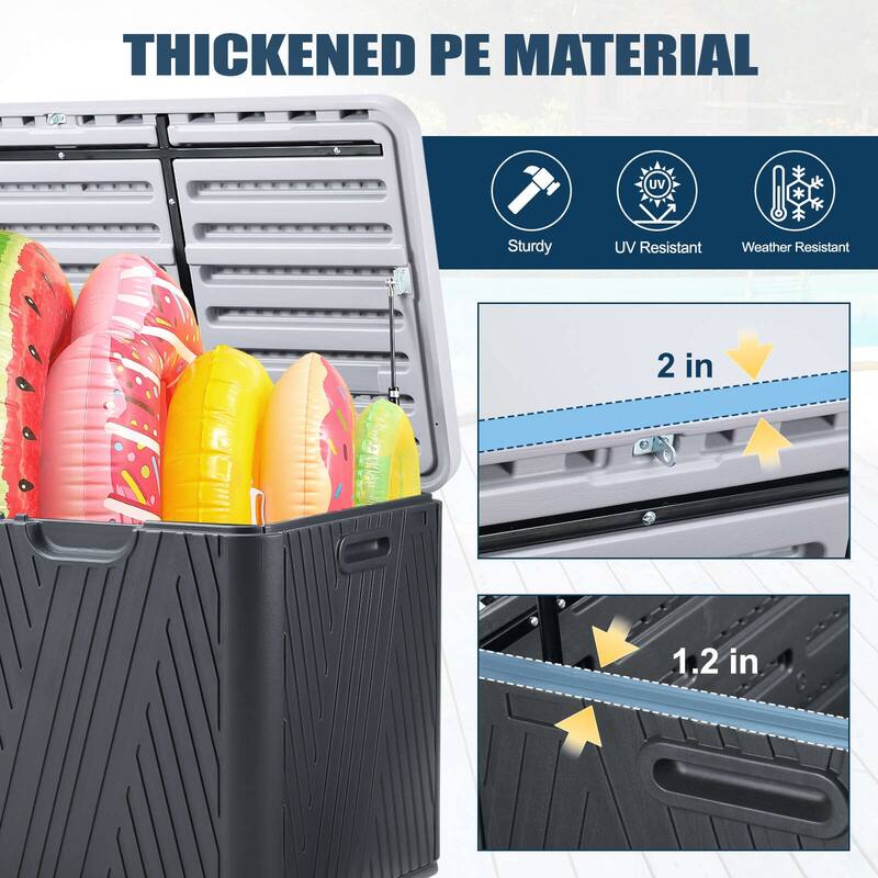 Aoodor Outdoor Lockable Storage Deck Box - 85 Gallon